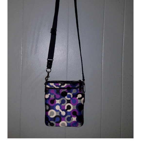 Coach Handbags - Coach “Alex Op Art” Pattern Sateen Crossbody Purse